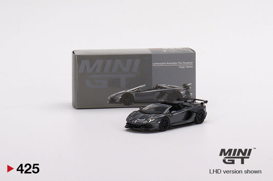 TSM Mini GT 1:64 Lamborghini Aventador SVJ Roadster Griglo Telesto (RHD)