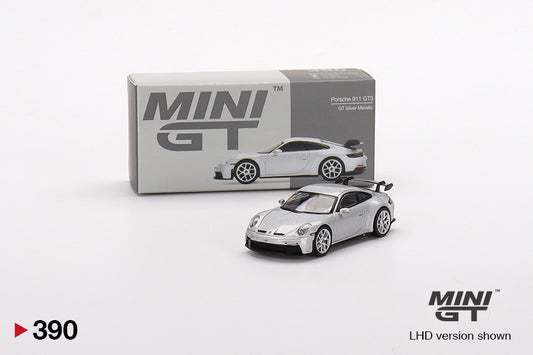 TSM Mini GT 1:64 Porsche 911 (992) GT3 GT Silver Metallic (LHD)