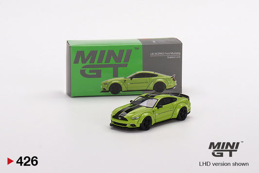 TSM Mini GT 1:64 LB Works Ford Mustang Grabber Lime (RHD)