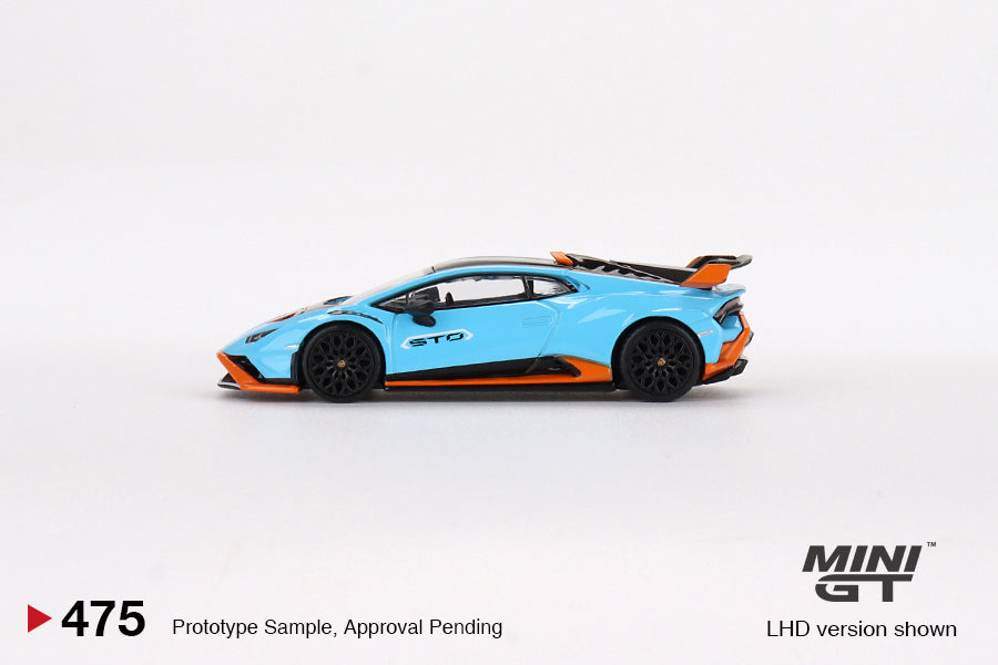 TSM Mini GT 1:64 Lamborghini Huracán STO Blu Laufey (RHD)