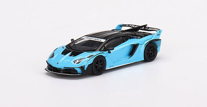 TSM Mini GT 1:64 Lamborghini LB-Silhouette WORKS Aventador GT EVO Baby Blue LHD