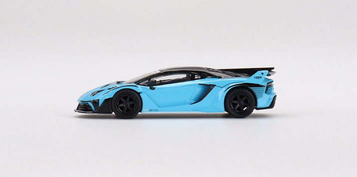 TSM Mini GT 1:64 Lamborghini LB-Silhouette WORKS Aventador GT EVO Baby Blue RHD