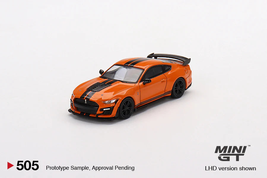 TSM Mini GT 1:64 Ford Mustang Shelby GT500 Twister Orange (LHD)