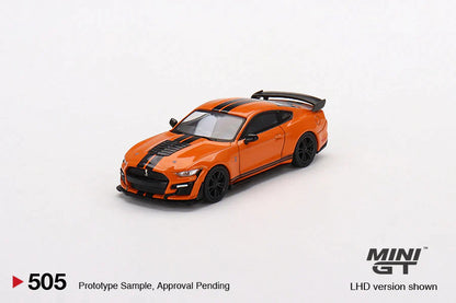 TSM Mini GT 1:64 Ford Mustang Shelby GT500 Twister Orange (RHD)