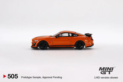 TSM Mini GT 1:64 Ford Mustang Shelby GT500 Twister Orange (LHD)