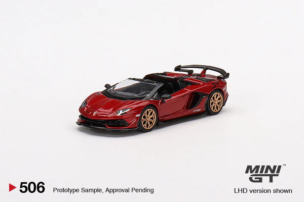 TSM Mini GT 1:64 Lamborghini Aventador SVJ Roadster Rosso Efesto (LHD)