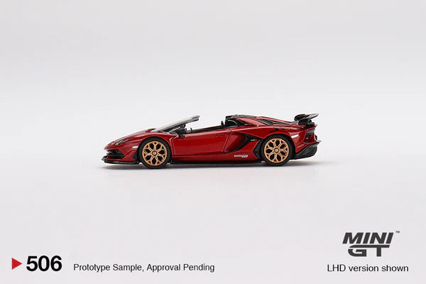 TSM Mini GT 1:64 Lamborghini Aventador SVJ Roadster Rosso Efesto (LHD)