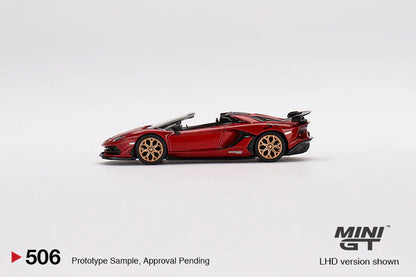 TSM Mini GT 1:64 Lamborghini Aventador SVJ Roadster Rosso Efesto (RHD)