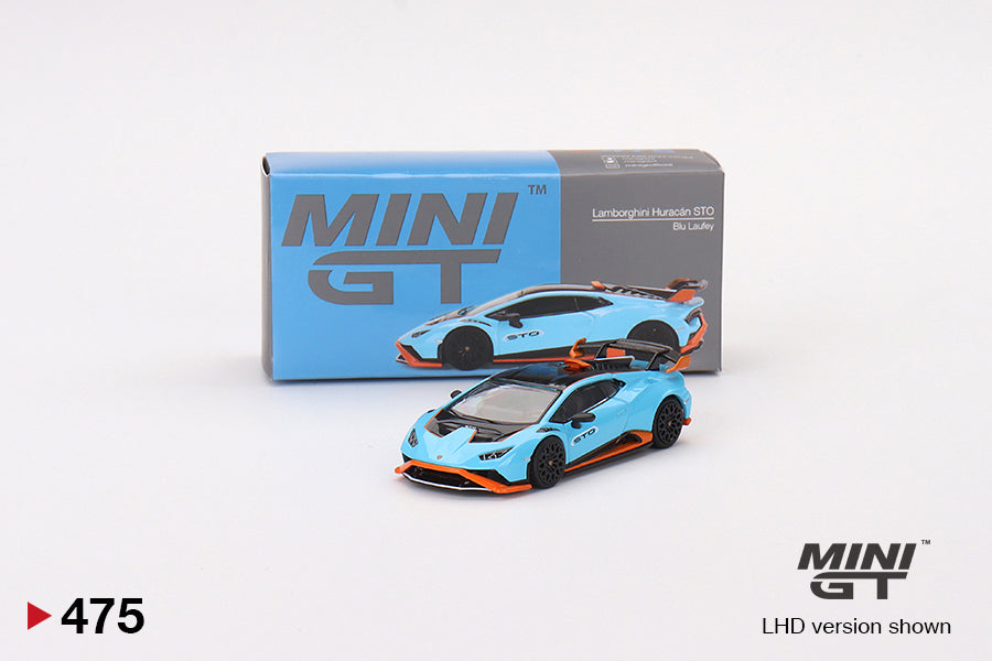 TSM Mini GT 1:64 Lamborghini Huracán STO Blu Laufey (RHD)