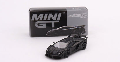 TSM Mini GT 1:64 Lamborghini LB-Silhouette WORKS Aventador GT EVO Matte Black (RHD)