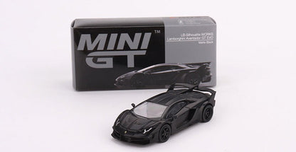 TSM Mini GT 1:64 Lamborghini LB-Silhouette WORKS Aventador GT EVO Matte Black (LHD)