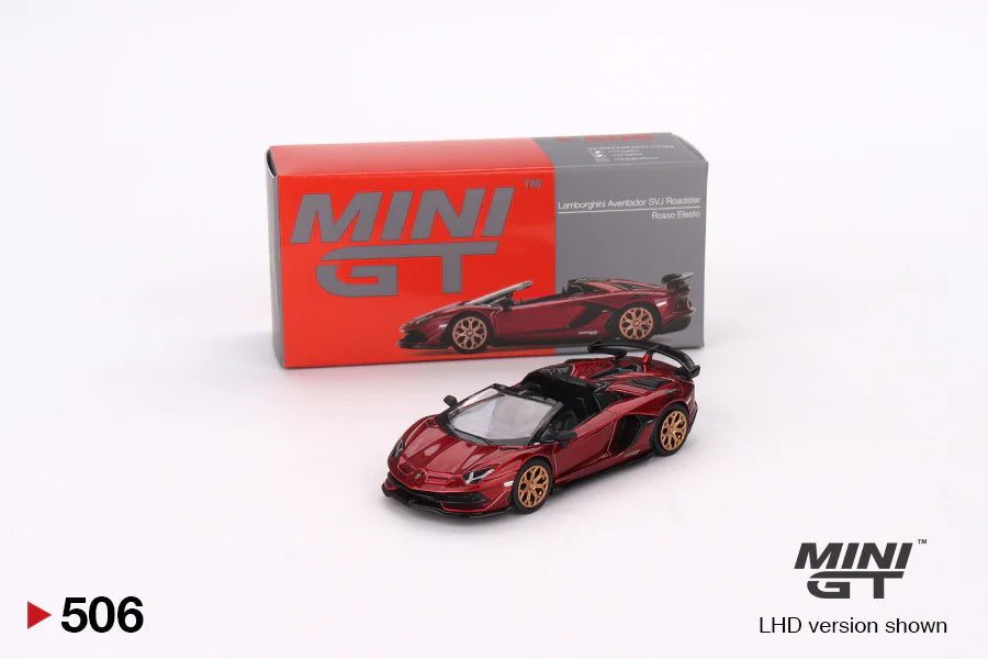 TSM Mini GT 1:64 Lamborghini Aventador SVJ Roadster Rosso Efesto (LHD)