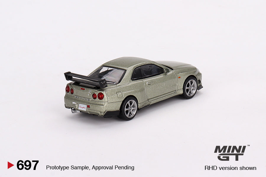 TSM Mini GT 1:64 Nissan Skyline GT-R (R34) Tommykaira R-z Millenium Jade