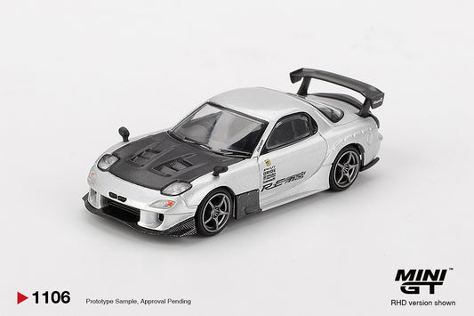 TSM Mini GT 1:64 Mazda RX-7 RE-Amemiya Silver Metallic