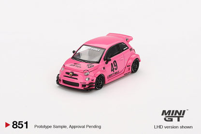 TSM Mini GT 1:64 ABARTH 595 LB-WORKS x Abas Works Pink