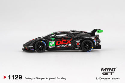 TSM Mini GT 1:64 Lamborghini Huracán GT3 EVO2 #45 No. 45 DEX Imaging 2024 IMSA Daytona 24 Hrs
