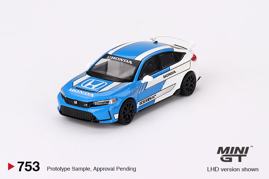 TSM Mini GT 1:64 Honda Civic Type R #3 2023 Pace Car Blue