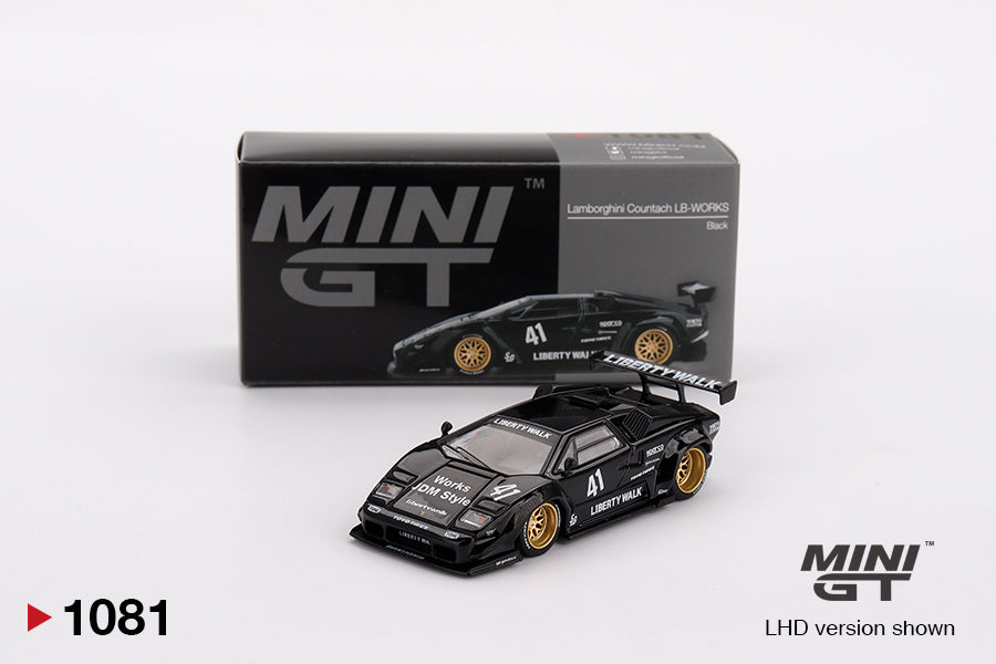 TSM Mini GT 1:64 Lamborghini Countach LB-WORKS Black