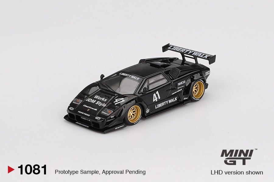 TSM Mini GT 1:64 Lamborghini Countach LB-WORKS Black