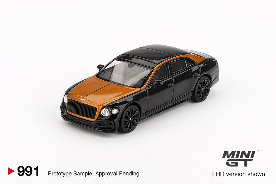 TSM Mini GT 1:64 Bentley Flying Spur Orange Flame / Onyx (RHD)