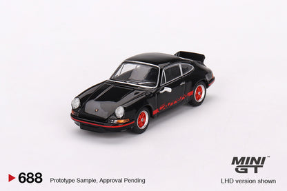 TSM Mini GT 1:64 Porsche 911 Carrera RS 2.7 Black with Red Livery (RHD)