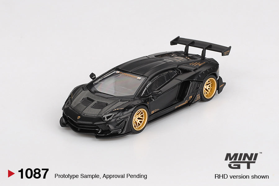 TSM Mini GT 1:64 LB WORKS Lamborghini Aventador Limited Edition Matte Black