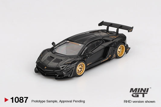 TSM Mini GT 1:64 LB WORKS Lamborghini Aventador Limited Edition Matte Black