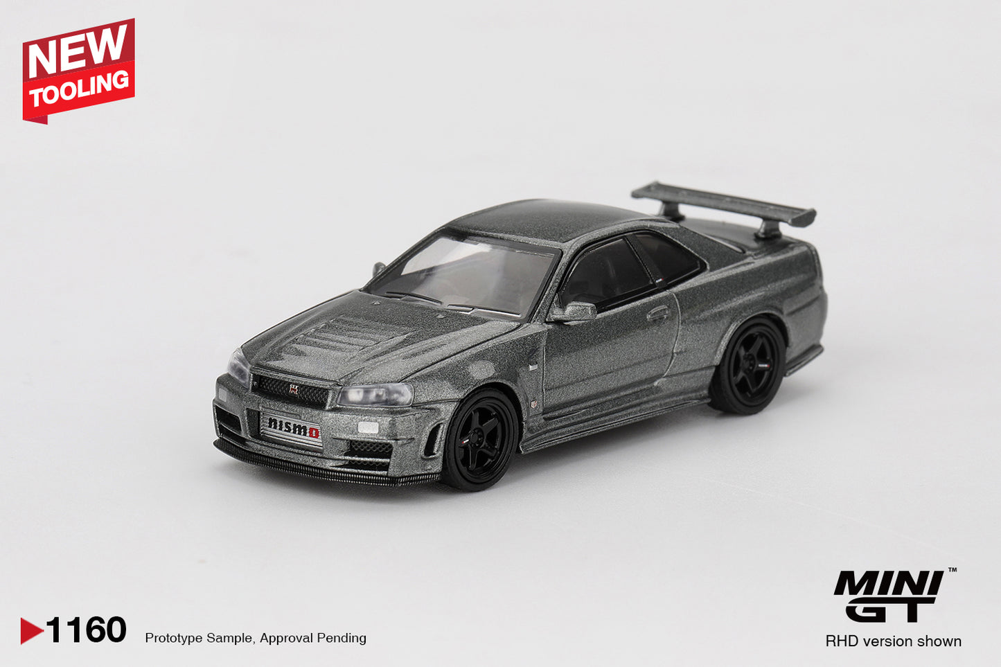 Mini GT 1:64 Nissan Skyline GT-R Dark Metal Gray (NISMO BNR34 CRS Version) RHD