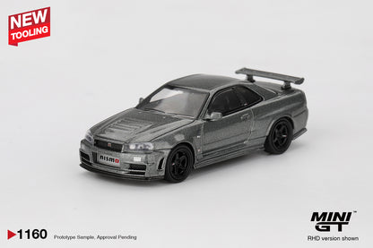 Mini GT 1:64 Nissan Skyline GT-R Dark Metal Gray (NISMO BNR34 CRS Version) RHD