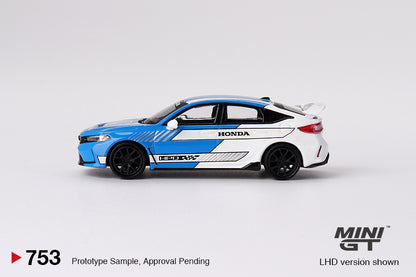 TSM Mini GT 1:64 Honda Civic Type R #3 2023 Pace Car Blue