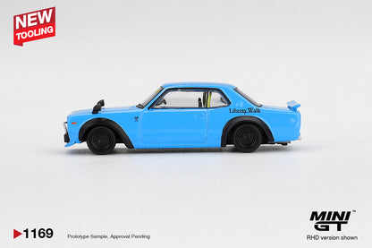 Mini GT 1:64 Nissan LB Works HAKOSUKA Baby Blue