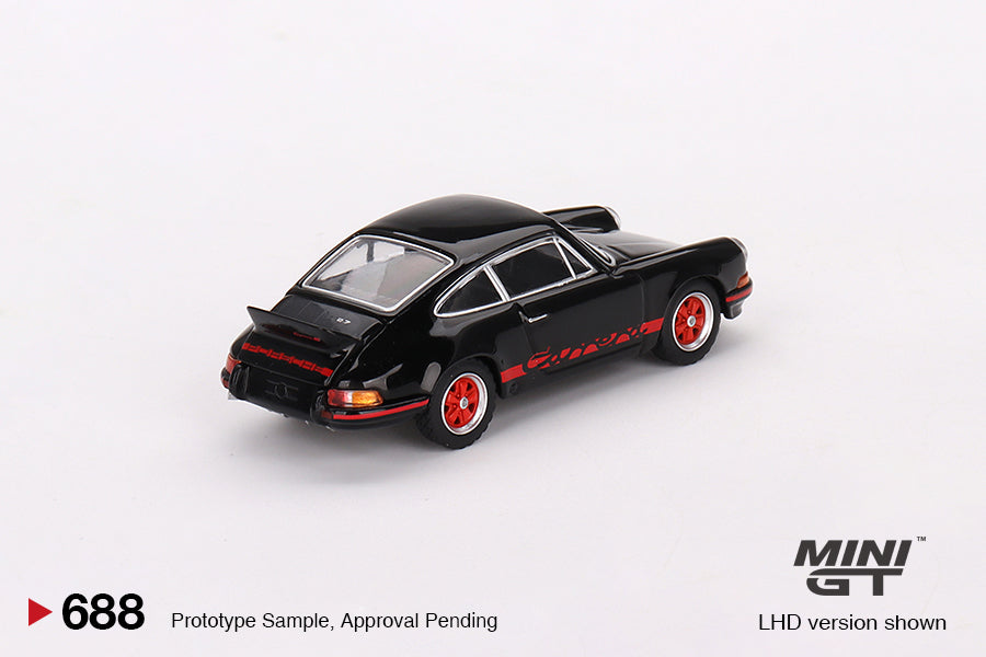 TSM Mini GT 1:64 Porsche 911 Carrera RS 2.7 Black with Red Livery (RHD)