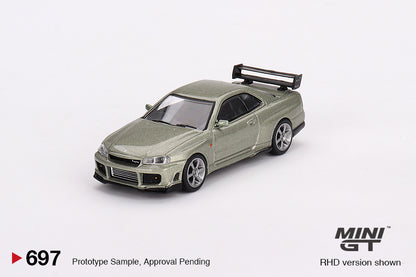 TSM Mini GT 1:64 Nissan Skyline GT-R (R34) Tommykaira R-z Millenium Jade