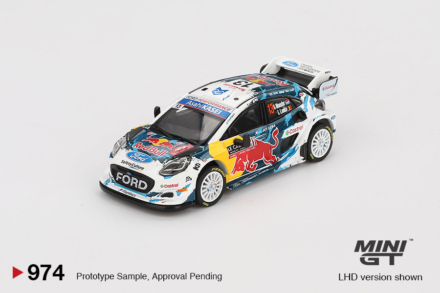 Mini GT 1:64 Ford Puma Rally1 #13 M-Sport Ford WRT 2024 Rally Monte Carlo