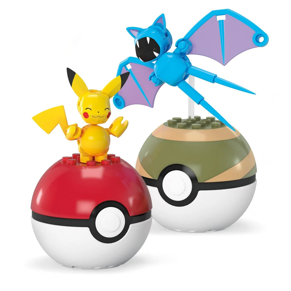 Mega Construx Pokemon Pokeball 2 pack Pikachu Zubat Spider Lily Toys