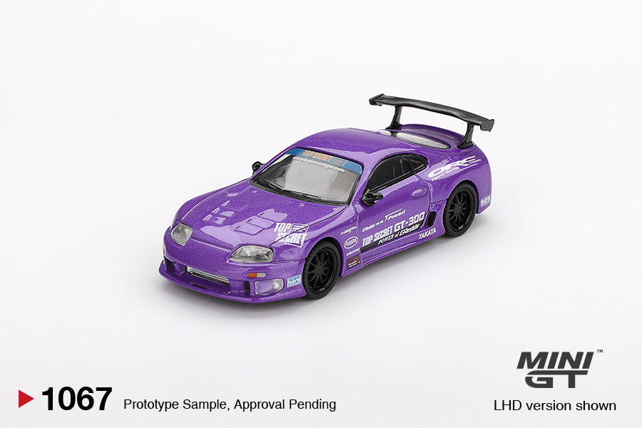 TSM Mini GT 1:64 Toyota Supra (A80) Top Secret GT-300 Top Secret Purple RHD