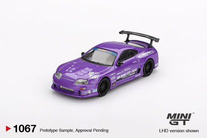TSM Mini GT 1:64 Toyota Supra (A80) Top Secret GT-300 Top Secret Purple RHD