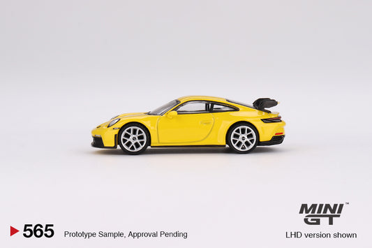 Mini GT 1:64 Porsche 911 (992) GT3 Racing Yellow (RHD)