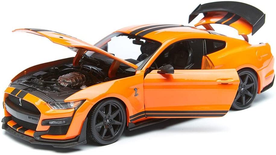 1:18 2020 Mustang Shelby GT500 Orange Diecast Model Car