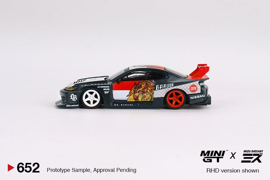 TSM Mini GT 1:64 LB-Super Silhouette Nissan SILVIA (S15)“GARUDA” MINI GT x MIZU Diecast