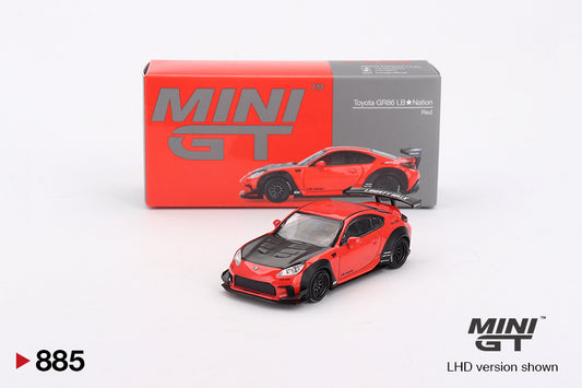 TSM Mini GT 1:64 Toyota GR86 LB★Nation Red (RHD)