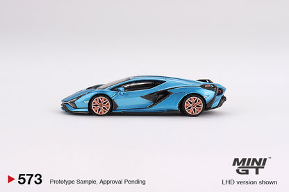 TSM Mini GT 1:64 Lamborghini Sián FKP 37 Blu Aegir (LHD)