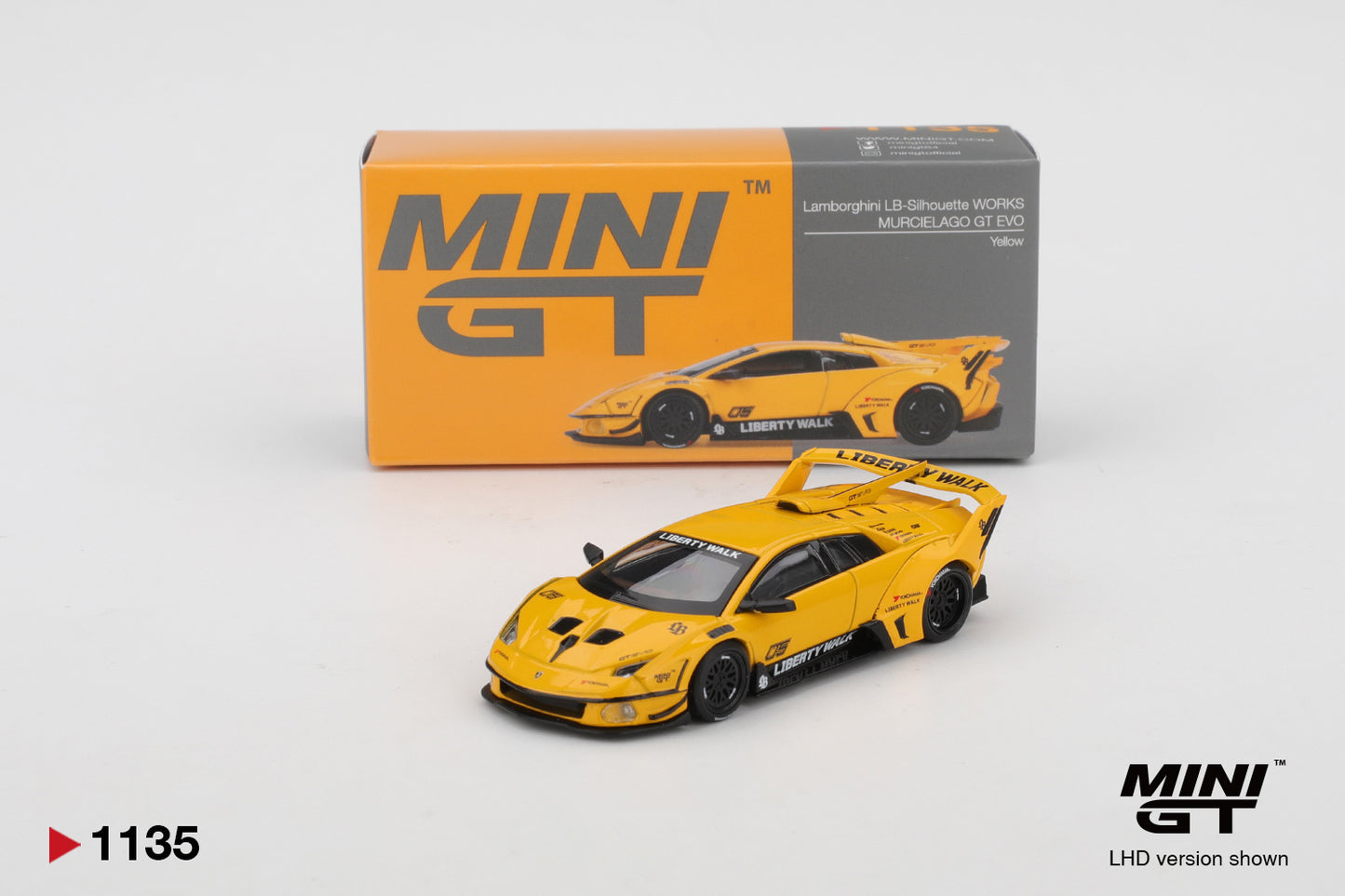 TSM Mini GT 1:64 Lamborghini LB-Silhouette WORKS MURCIELAGO GT Evo Yellow