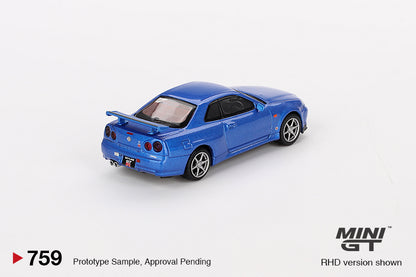 TSM Mini GT 1:64 Nissan Skyline GT-R (R34) V-Spec Bayside Blue