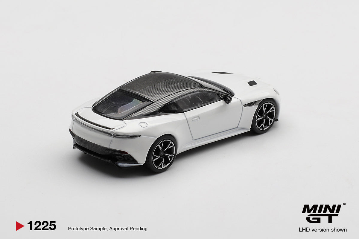 TSM Mini GT 1:64 Aston Martin DBS Stratus White (RHD) Diecast Model Car