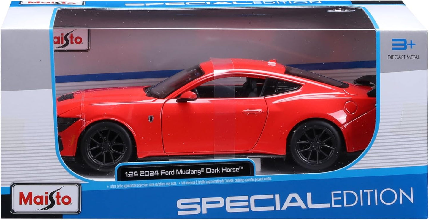 1:24 2024 Ford Mustang Dark Horse Red Diecast Model Car