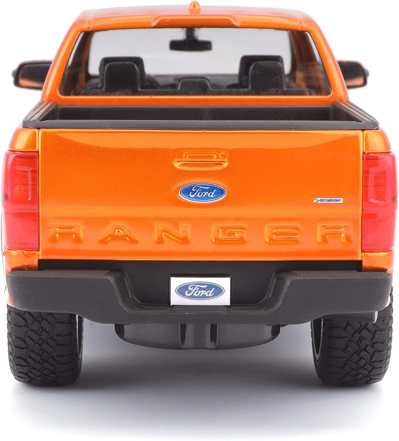 1:27 2019 Ford Ranger Orange Diecast Model Car