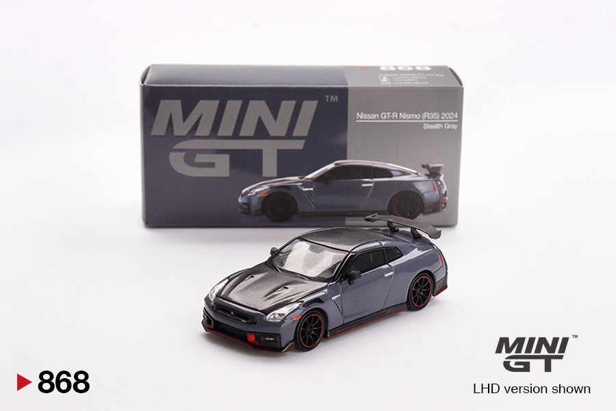 TSM Mini GT 1:64 Nissan GT-R Nismo 2024 NISMO Stealth Gray RHD