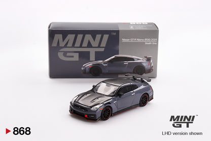 TSM Mini GT 1:64 Nissan GT-R Nismo 2024 NISMO Stealth Gray RHD