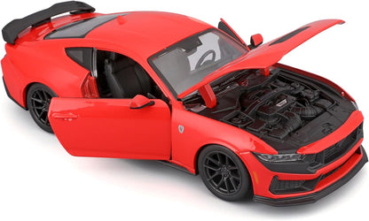 1:24 2024 Ford Mustang Dark Horse Red Diecast Model Car